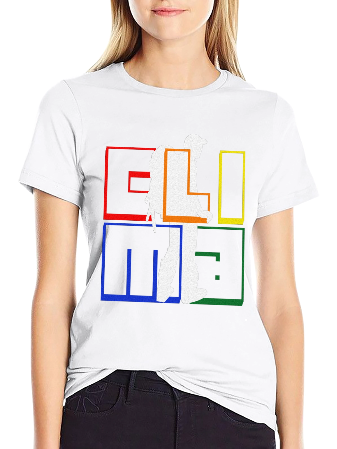 Geometric Hiker Graphic Tee - Stylish Adventure Shirt