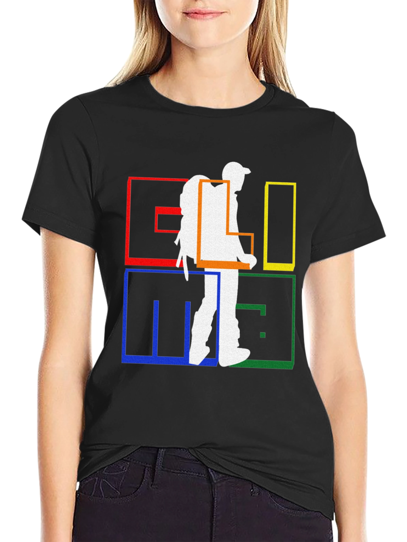 Geometric Hiker Graphic Tee - Stylish Adventure Shirt