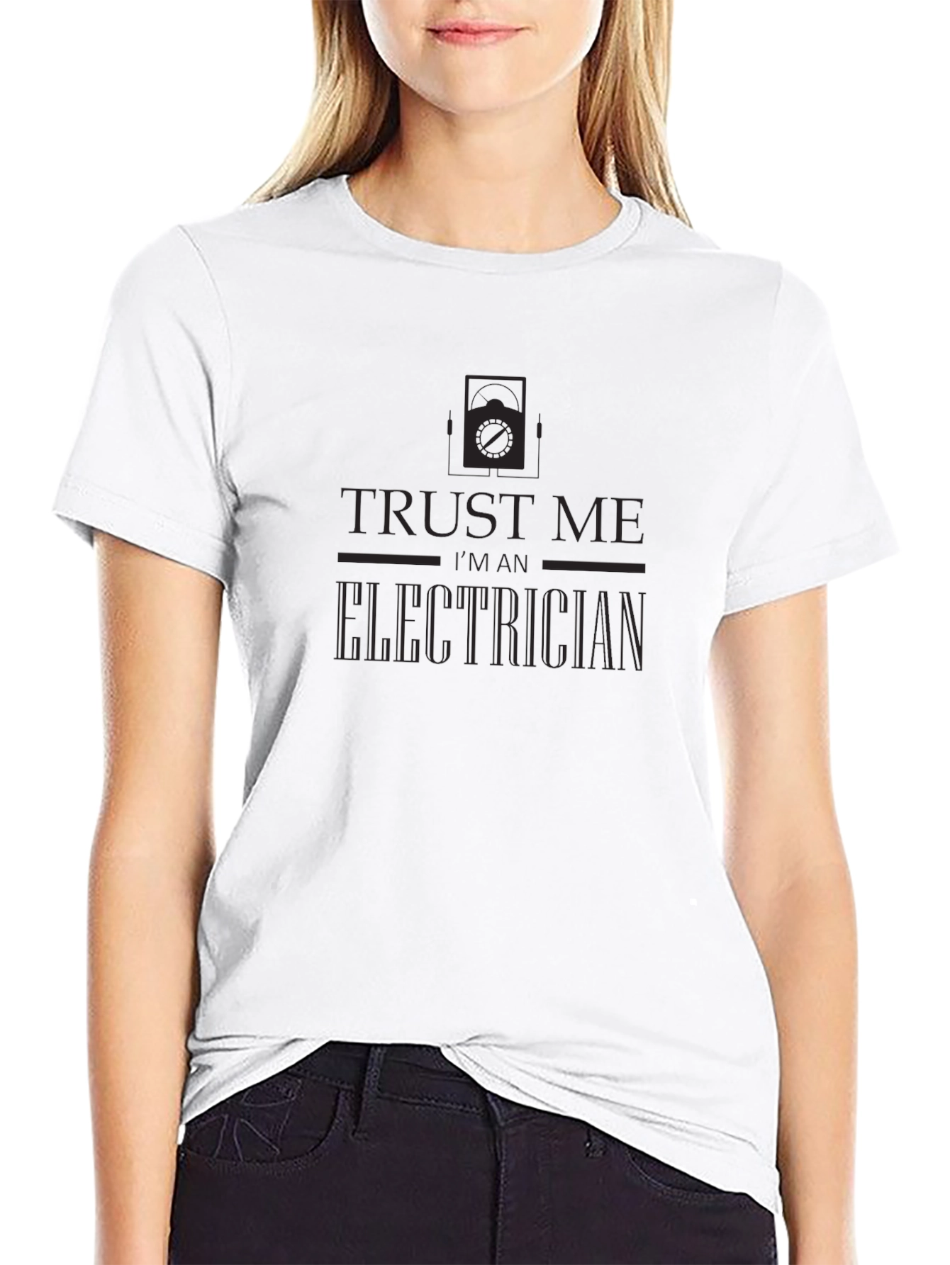 Trust Me Im An Electrician Black T-Shirt