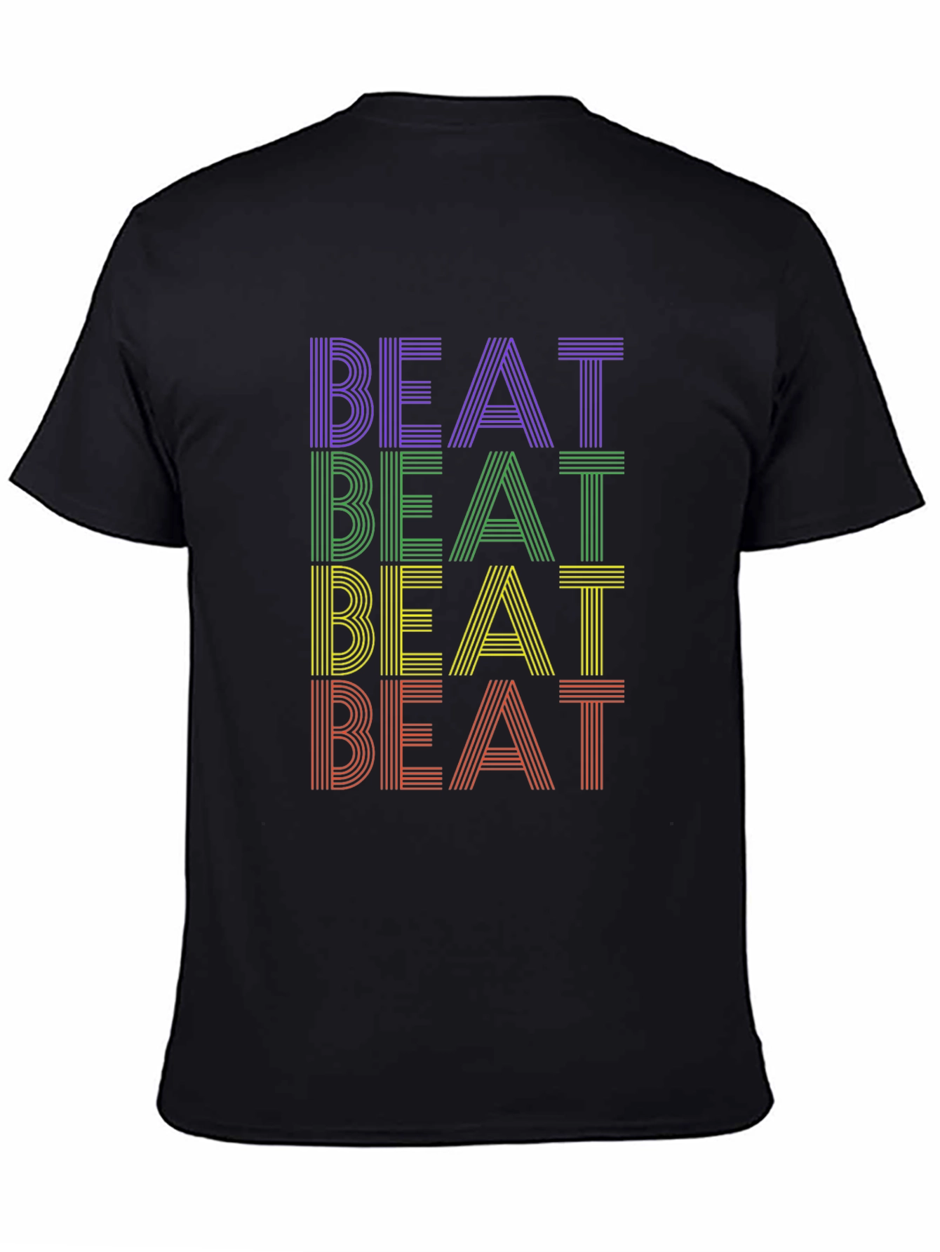 Retro Striped Beat Graphic Tee
