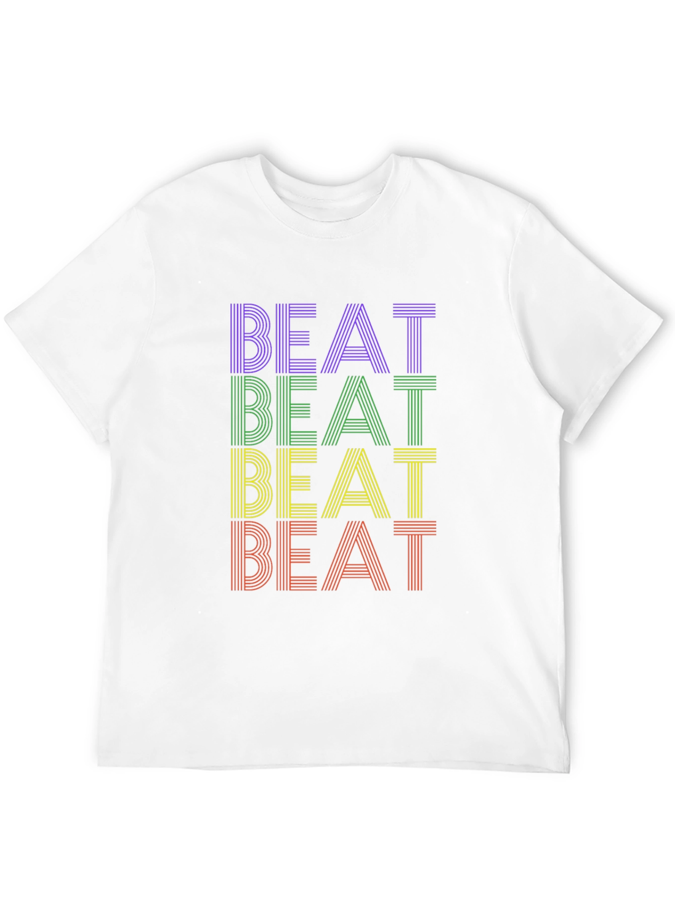 Retro Striped Beat Graphic Tee