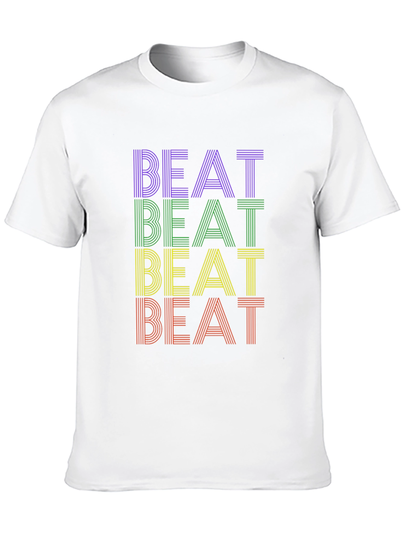 Retro Striped Beat Graphic Tee