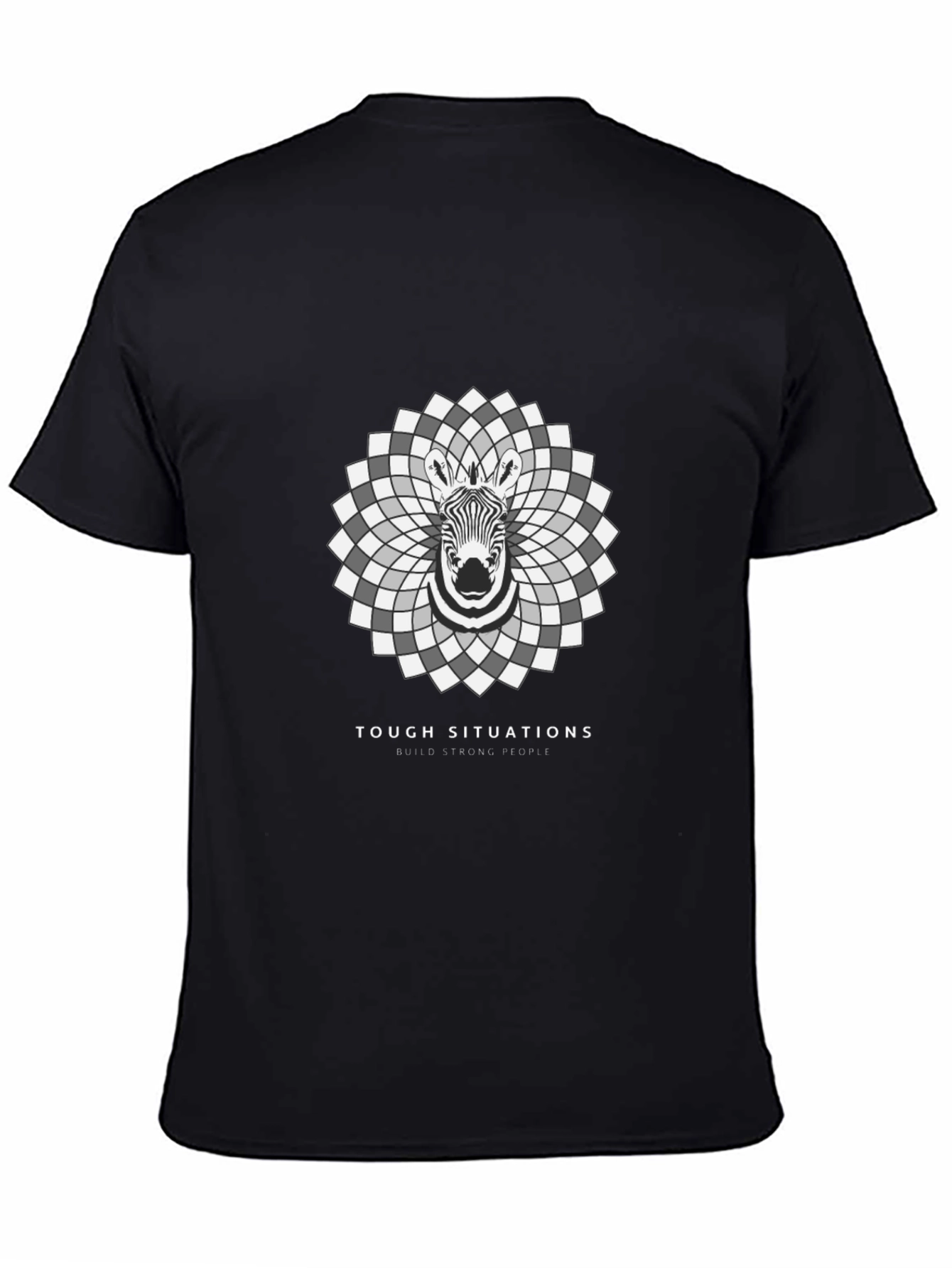 Zebra Mandala Graphic Tee - Tough Situations Strong People