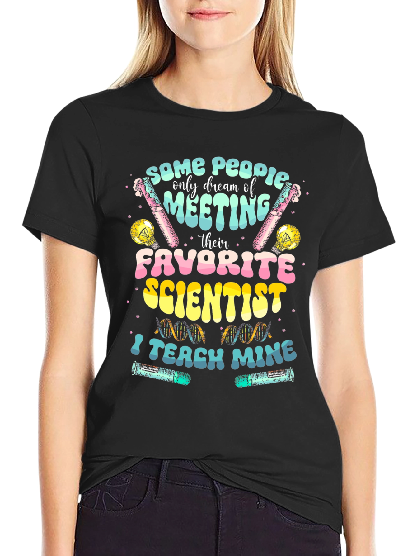 Scientist Teacher Black T-Shirt