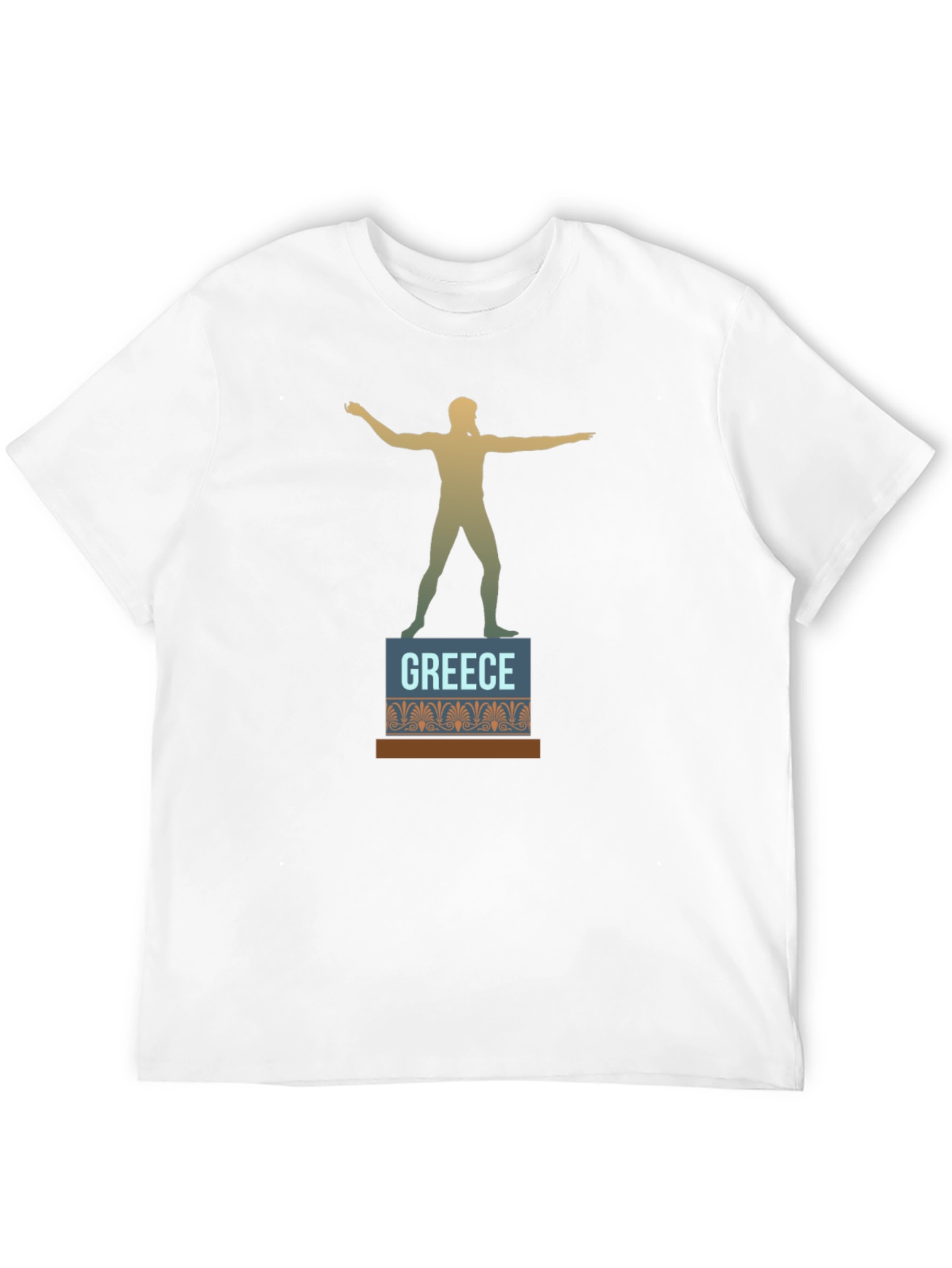 Greece Statue T-Shirt - Black Cotton Tee