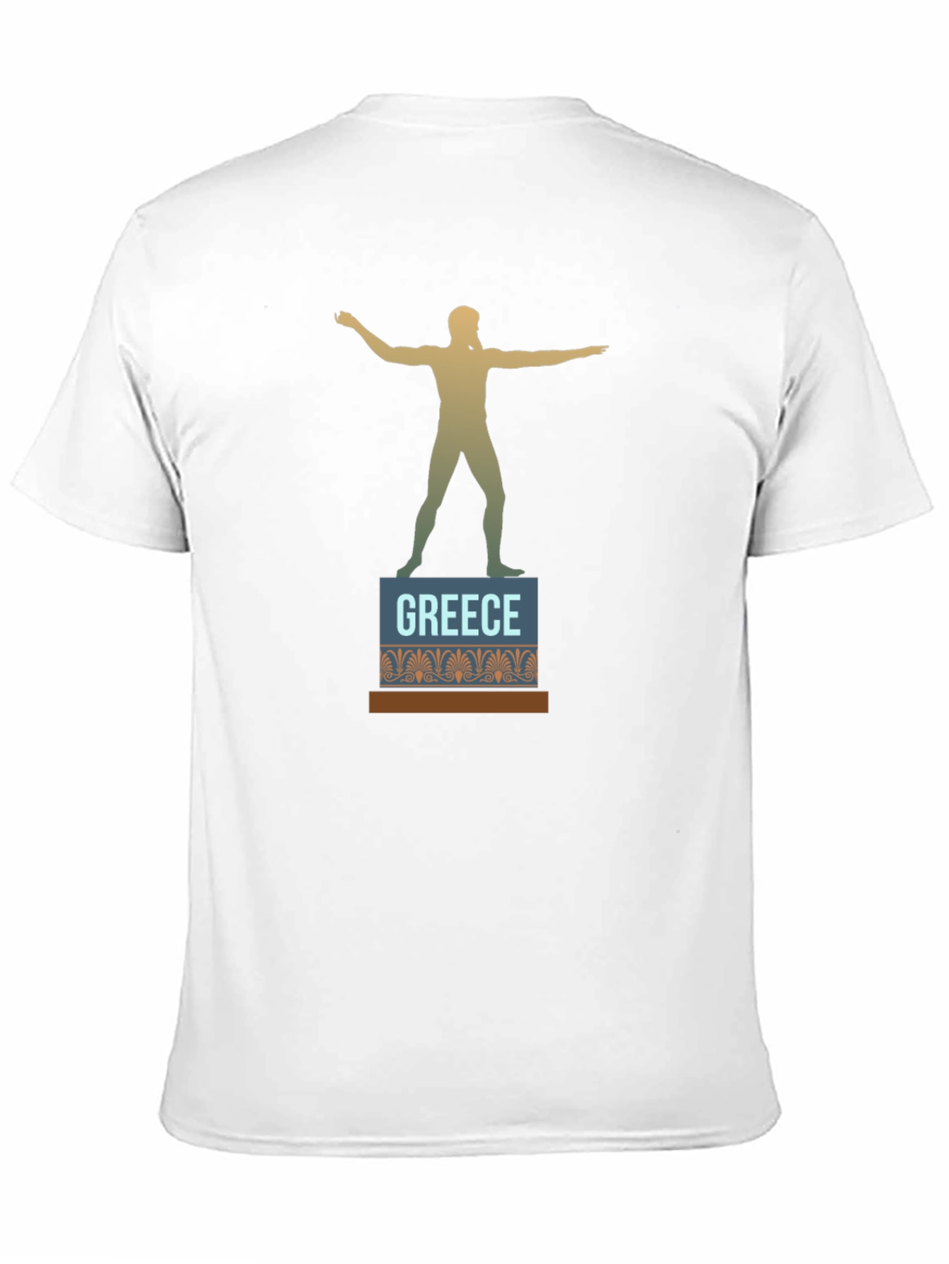 Greece Statue T-Shirt - Black Cotton Tee