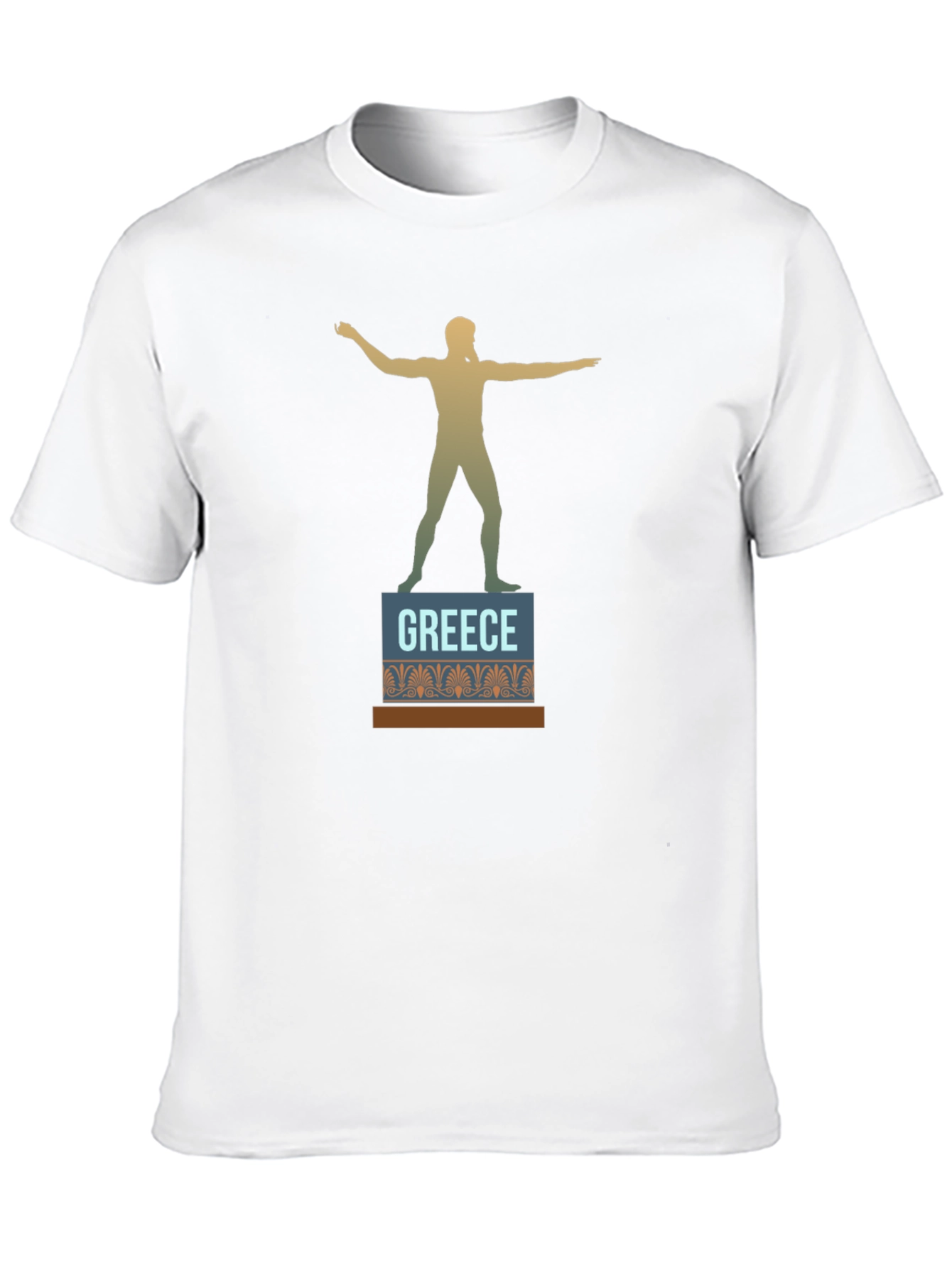 Greece Statue T-Shirt - Black Cotton Tee