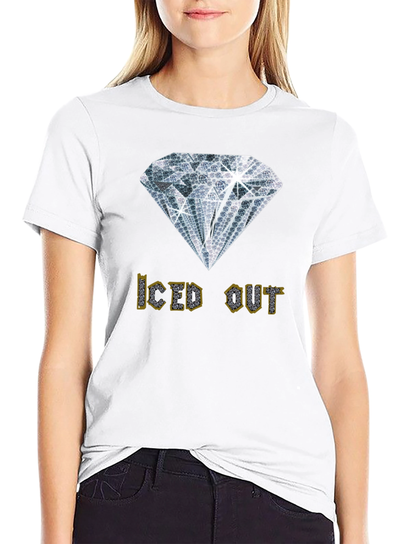 Iced Out Graphic Tee - Diamond Design