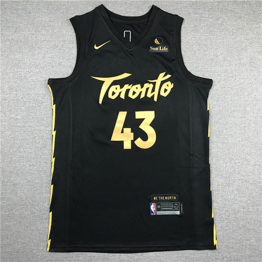 Men's Toronto Raptors Pascal Siakam Black 2020/21 Fast Break Player Jerseys