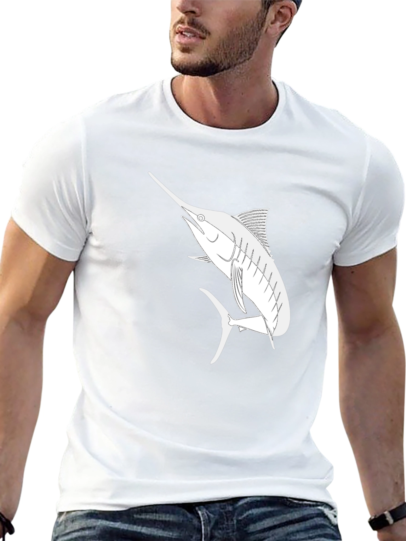 Marlin Graphic T-Shirt - Black Casual Style