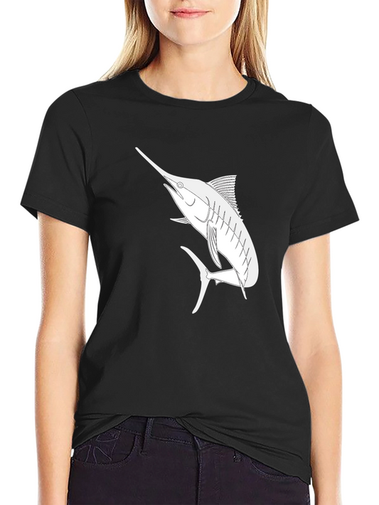 Marlin Graphic T-Shirt - Black Casual Style