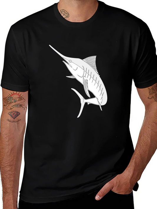 Marlin Graphic T-Shirt - Black Casual Style