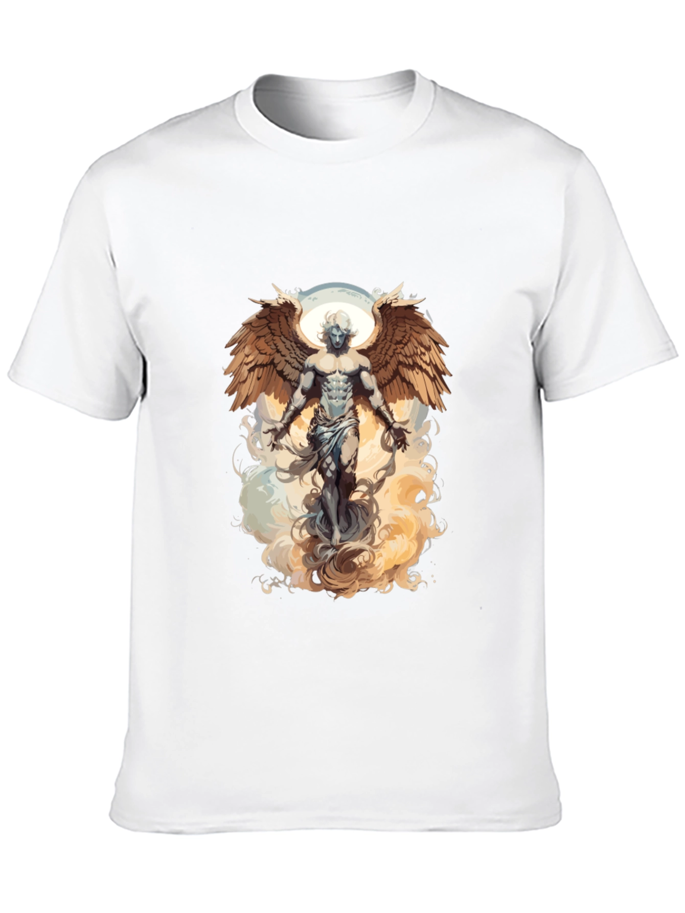 Angel Wings Graphic Tee - Black Cotton T-Shirt
