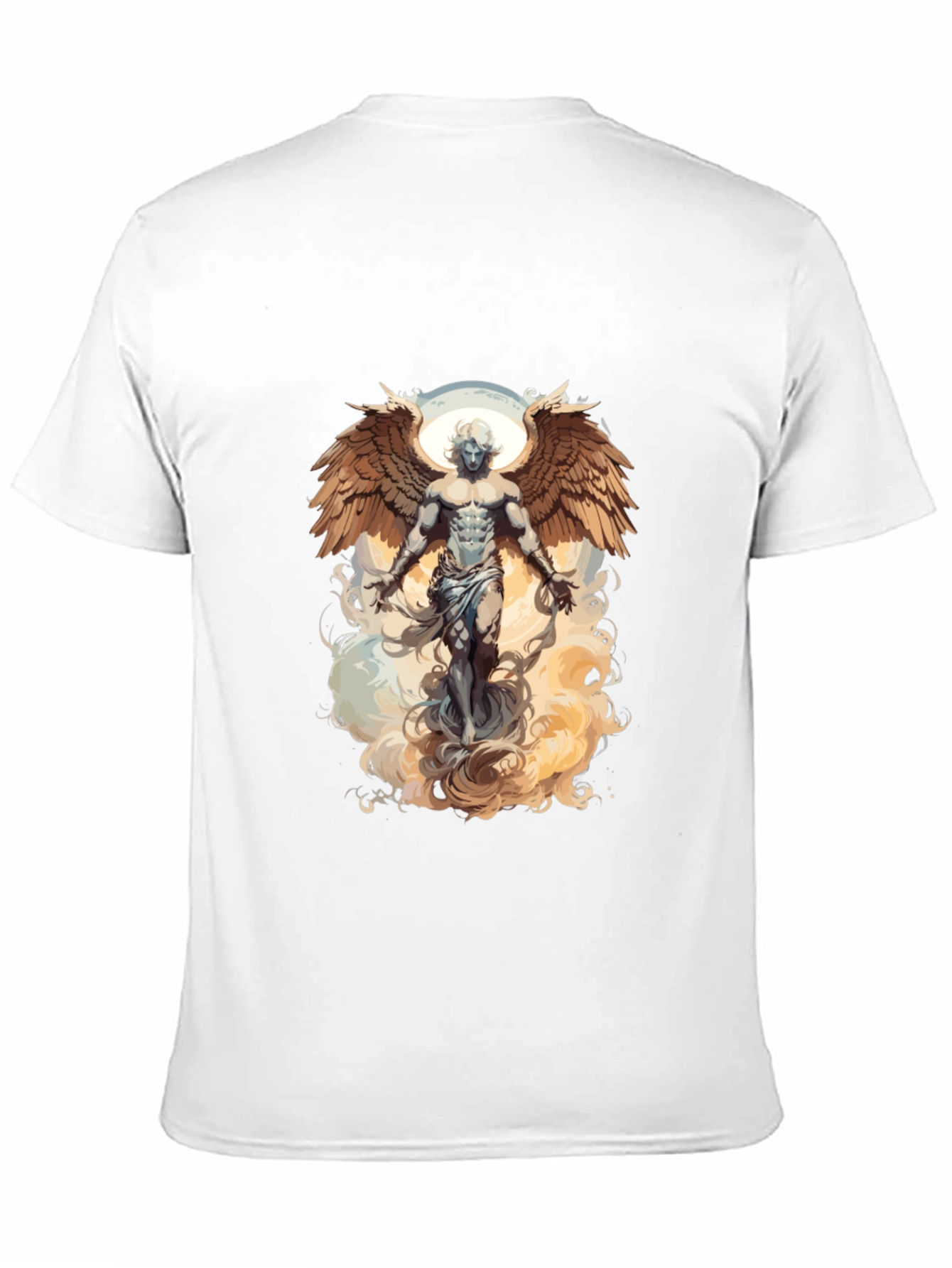 Angel Wings Graphic Tee - Black Cotton T-Shirt