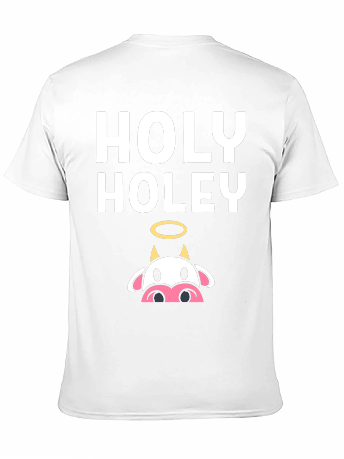 Holy Holey Cow Graphic Tee - Black Casual T-Shirt