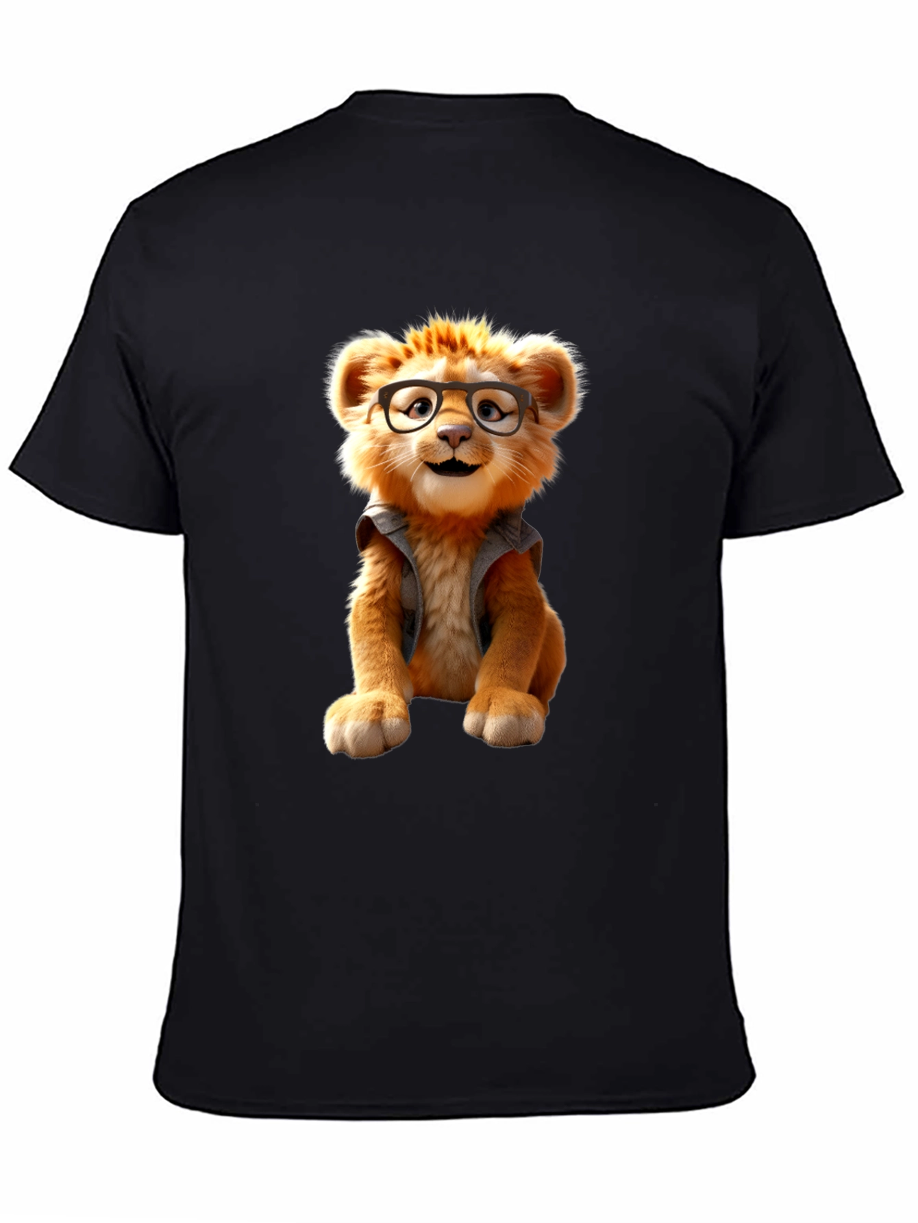 Lion Cub Tee - Whimsical Cartoon Animal Shirt