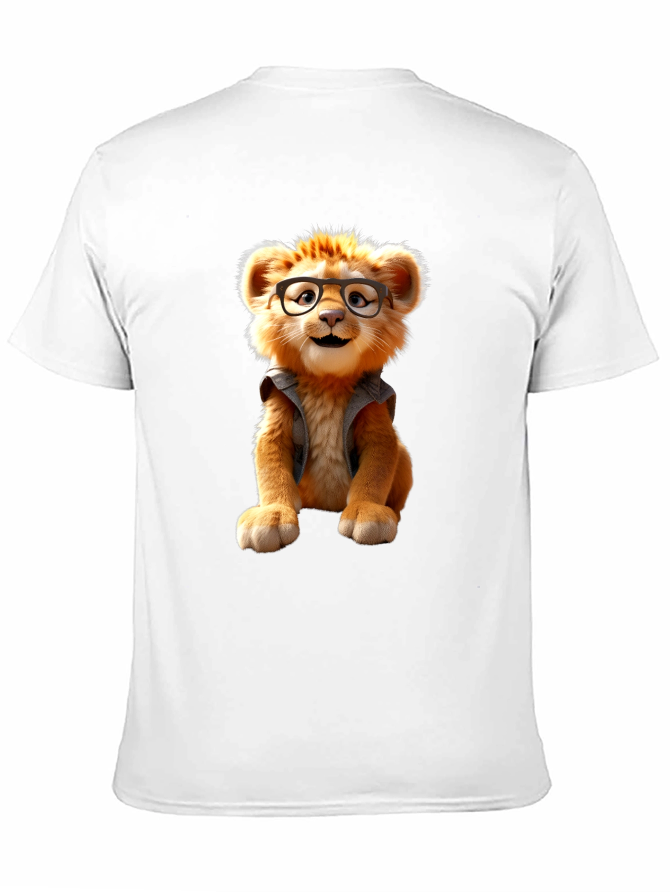 Lion Cub Tee - Whimsical Cartoon Animal Shirt