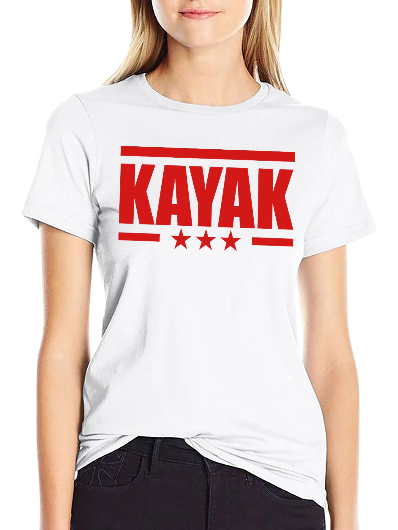 Kayak Graphic Tee - Black Cotton Blend