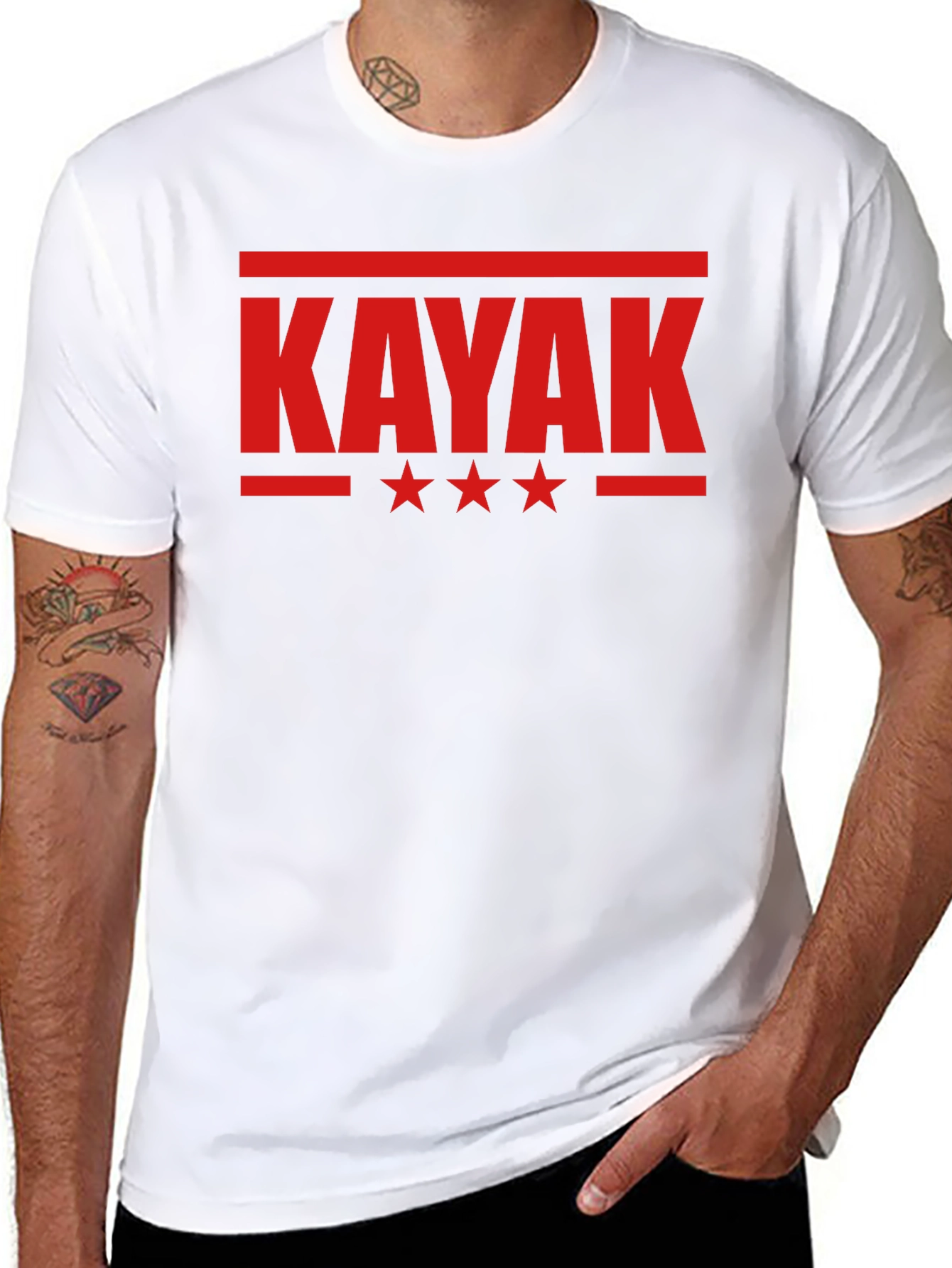 Kayak Graphic Tee - Black Cotton Blend