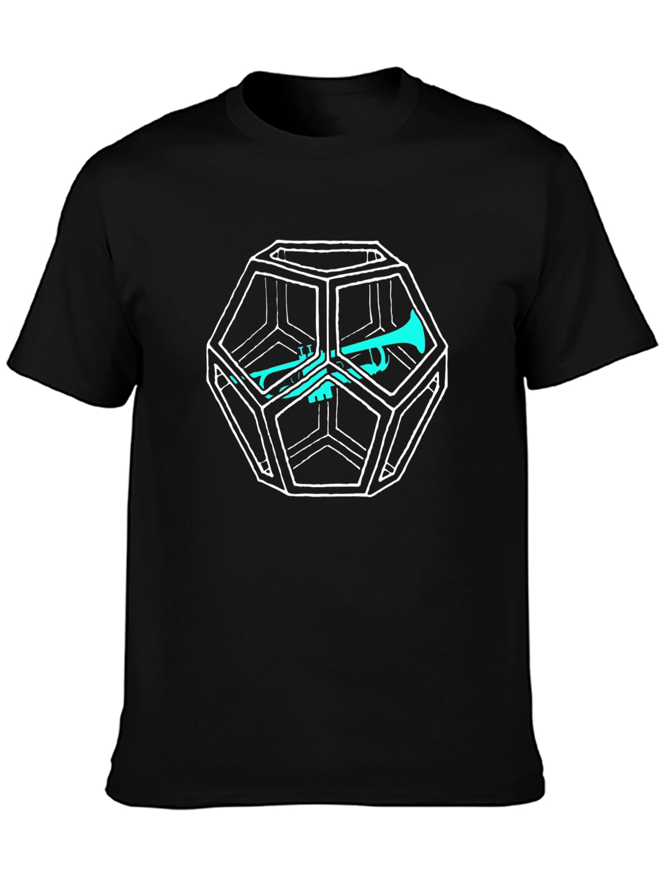 Geometric Trumpet T-Shirt - Modern Music Tee