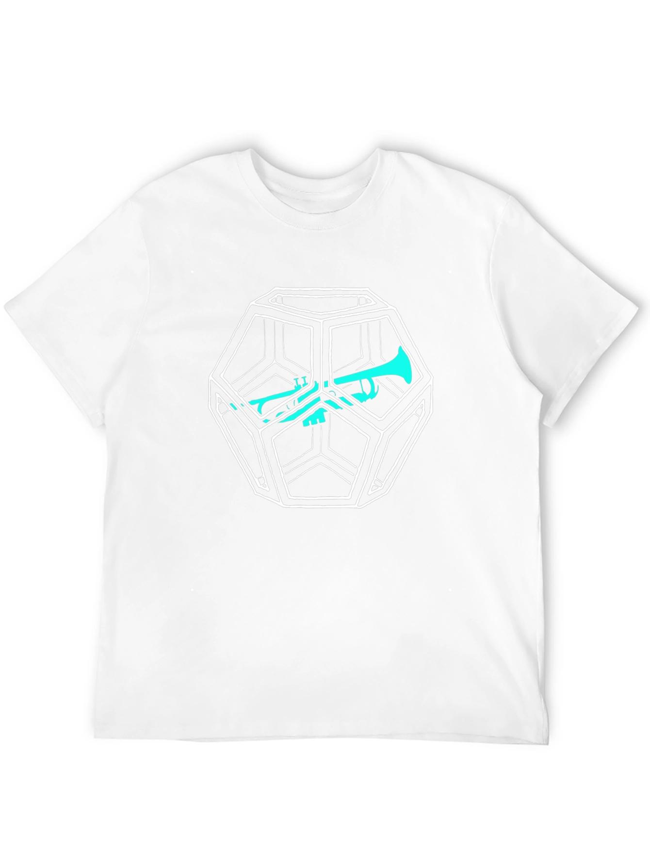 Geometric Trumpet T-Shirt - Modern Music Tee