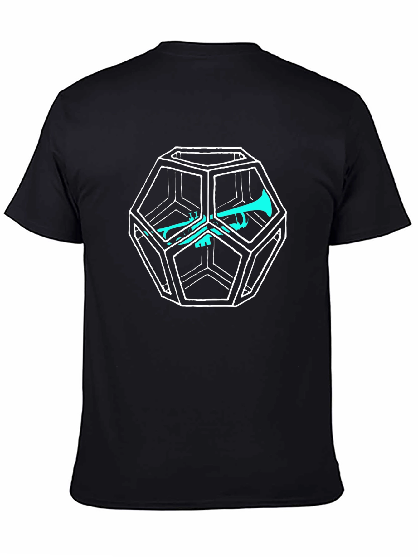 Geometric Trumpet T-Shirt - Modern Music Tee