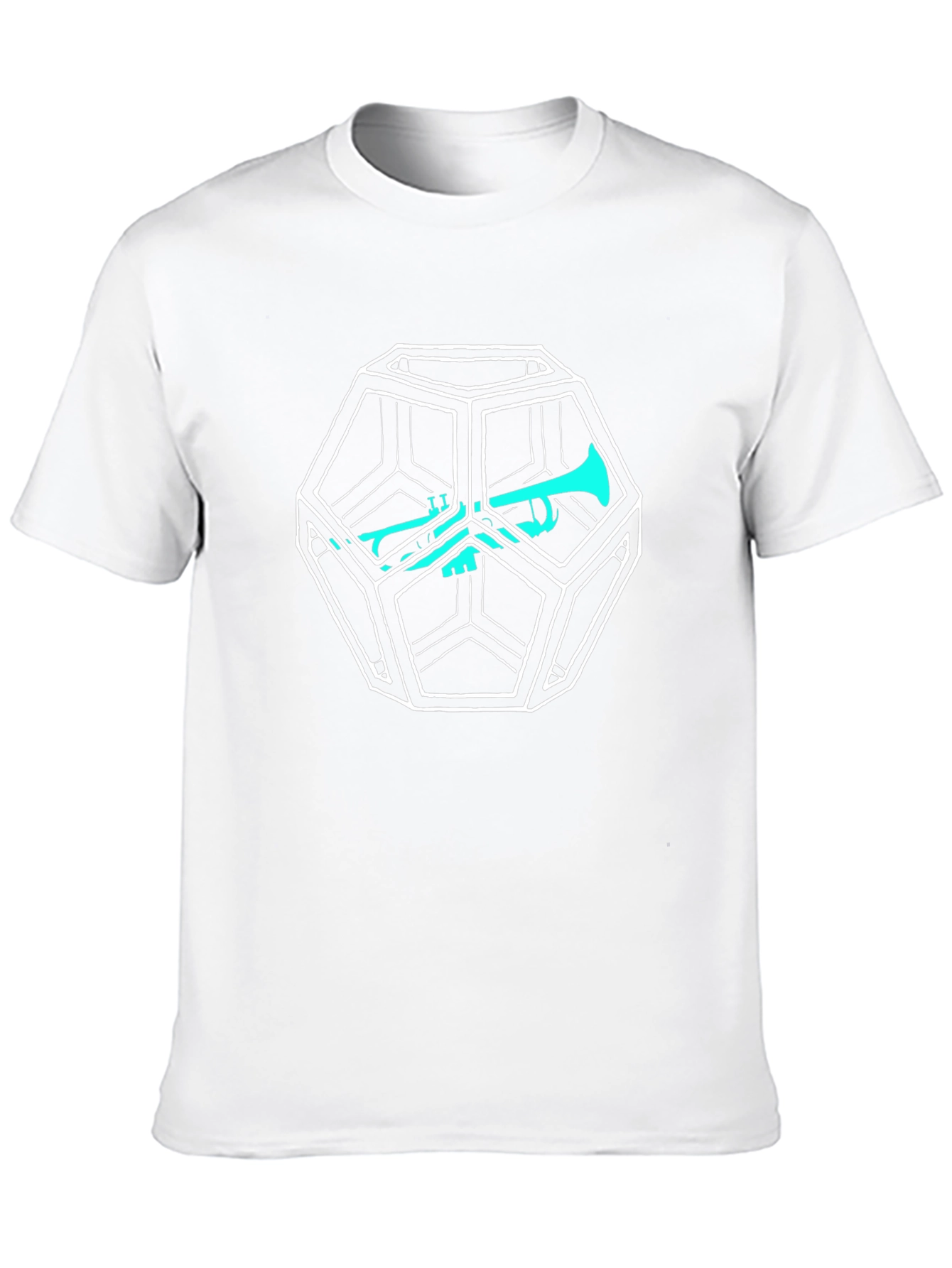 Geometric Trumpet T-Shirt - Modern Music Tee