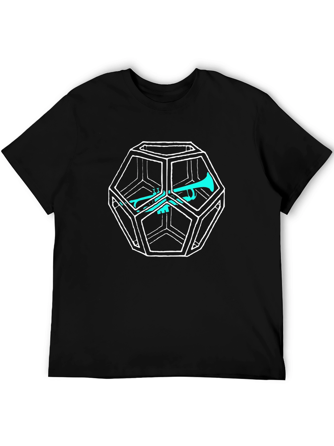 Geometric Trumpet T-Shirt - Modern Music Tee