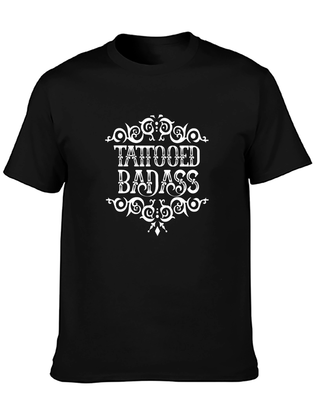 Tattooed Badass Black Graphic Tee