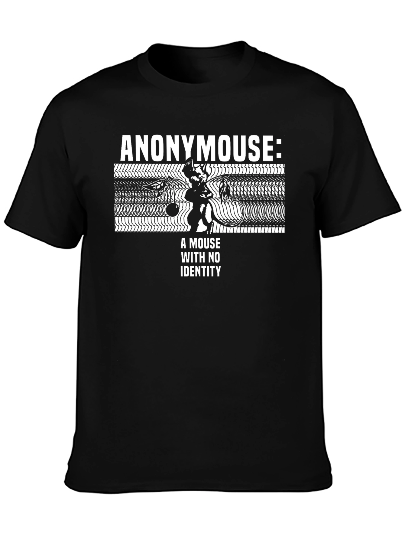 Anonymouse T-Shirt: A Mouse With No Identity Black Tee