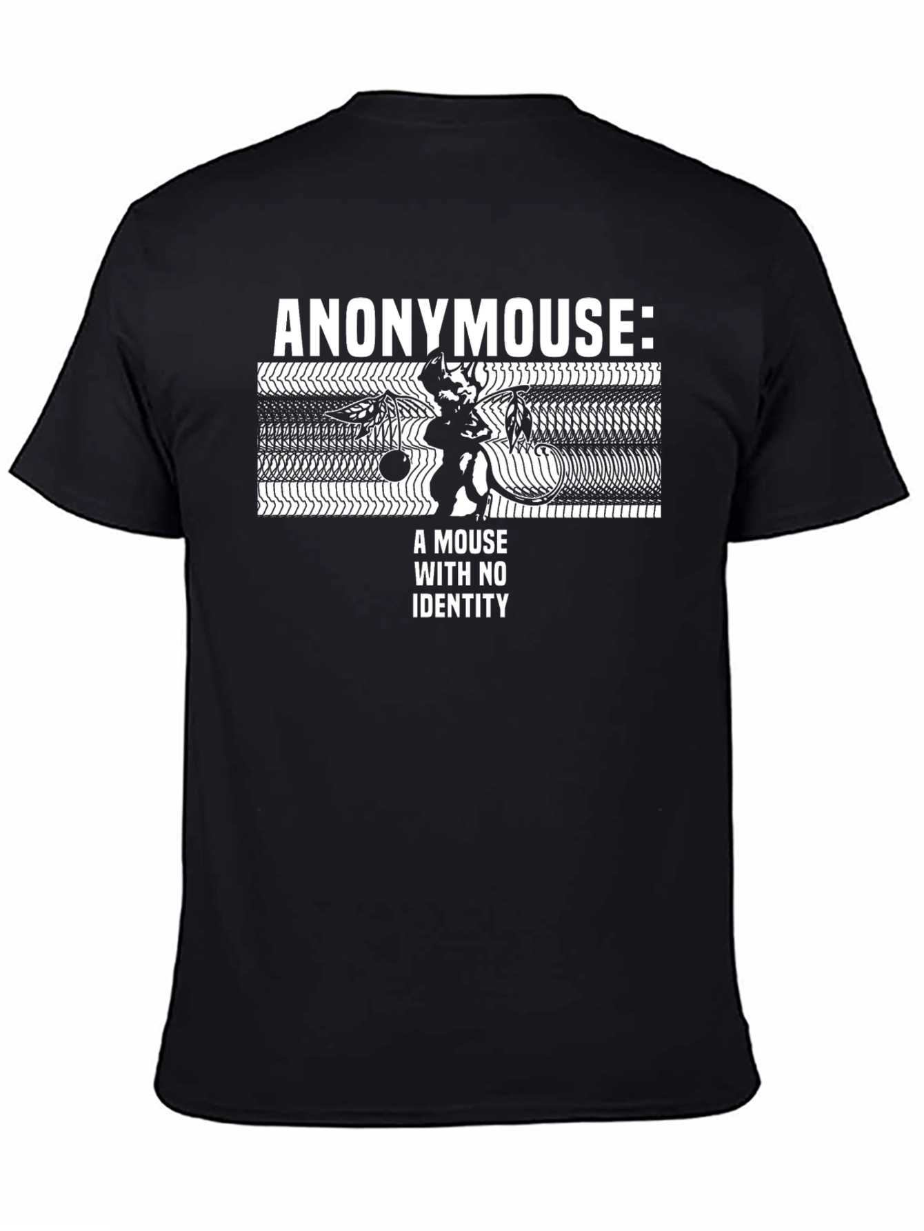 Anonymouse T-Shirt: A Mouse With No Identity Black Tee
