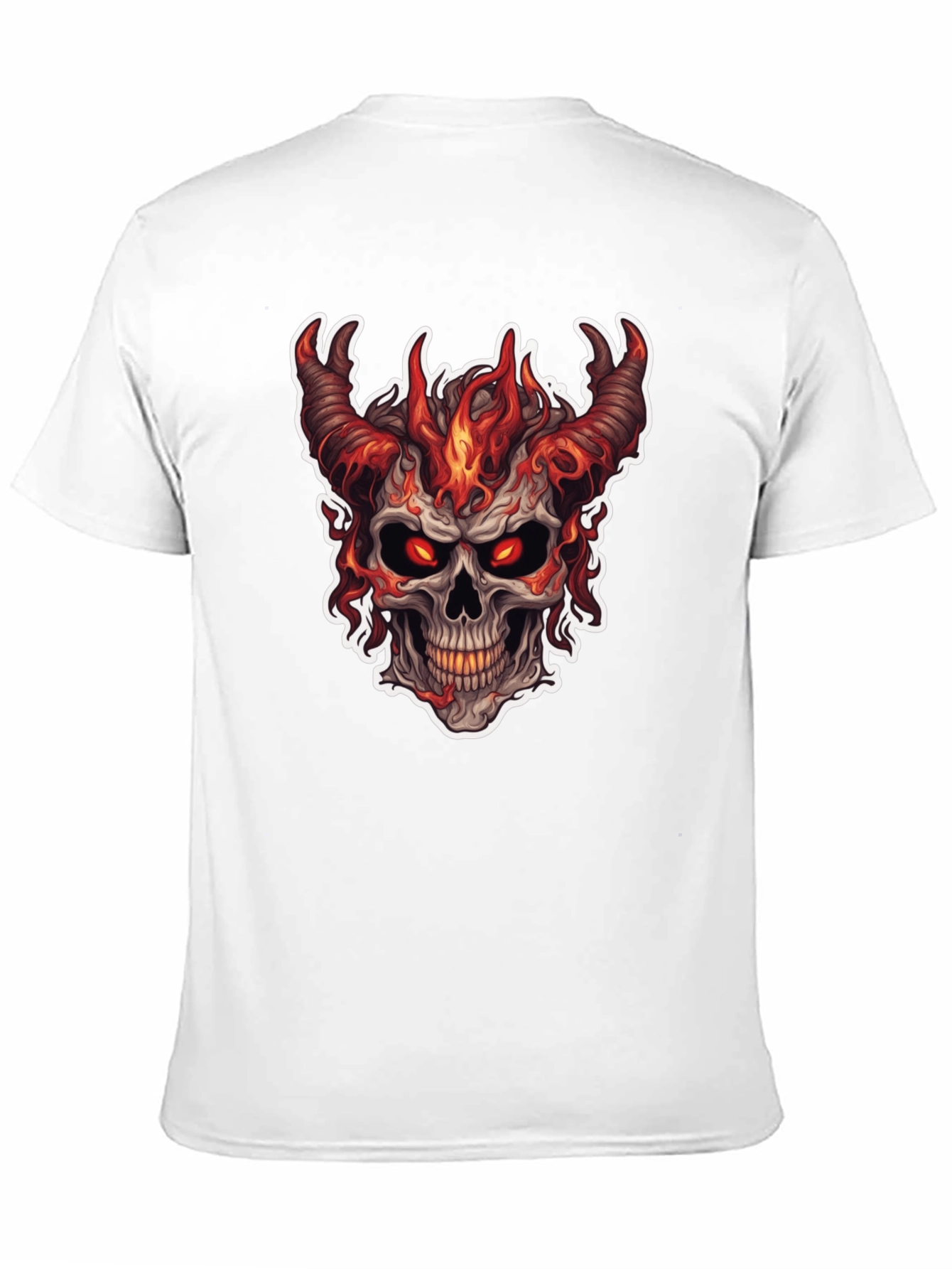 Fiery Skull Graphic T-Shirt