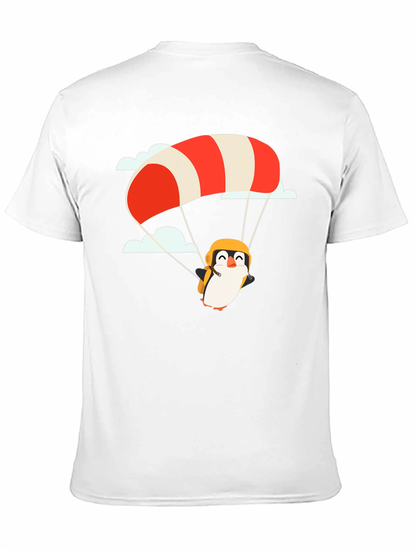Penguin Parachute Black T-Shirt