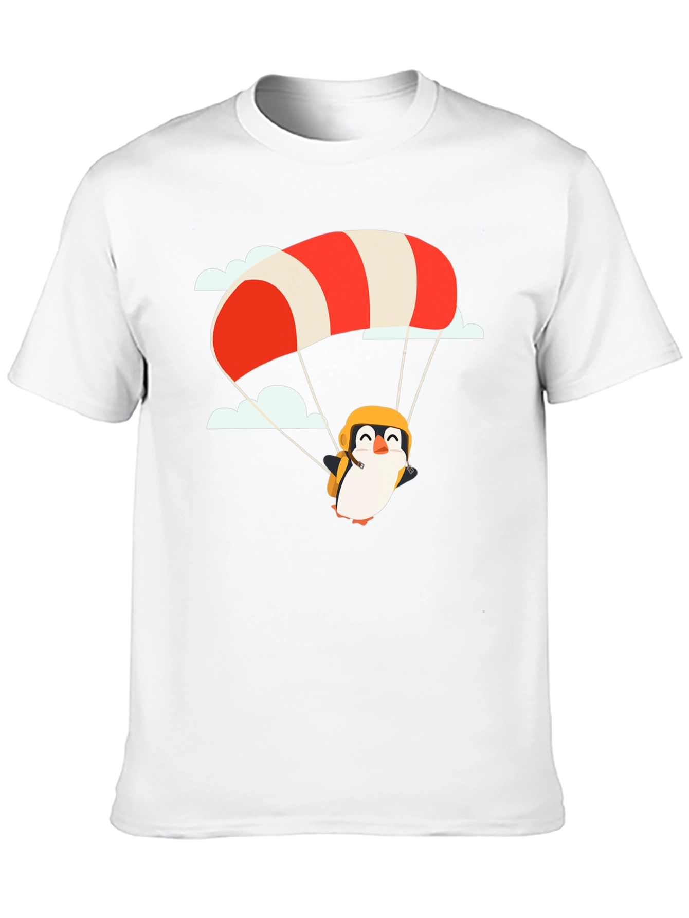 Penguin Parachute Black T-Shirt