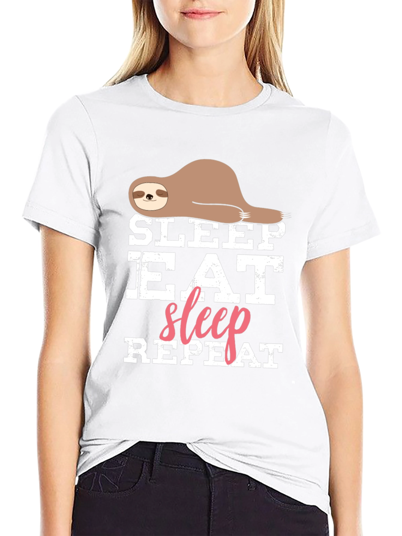 Sleep Eat Sleep Repeat Sloth T-Shirt