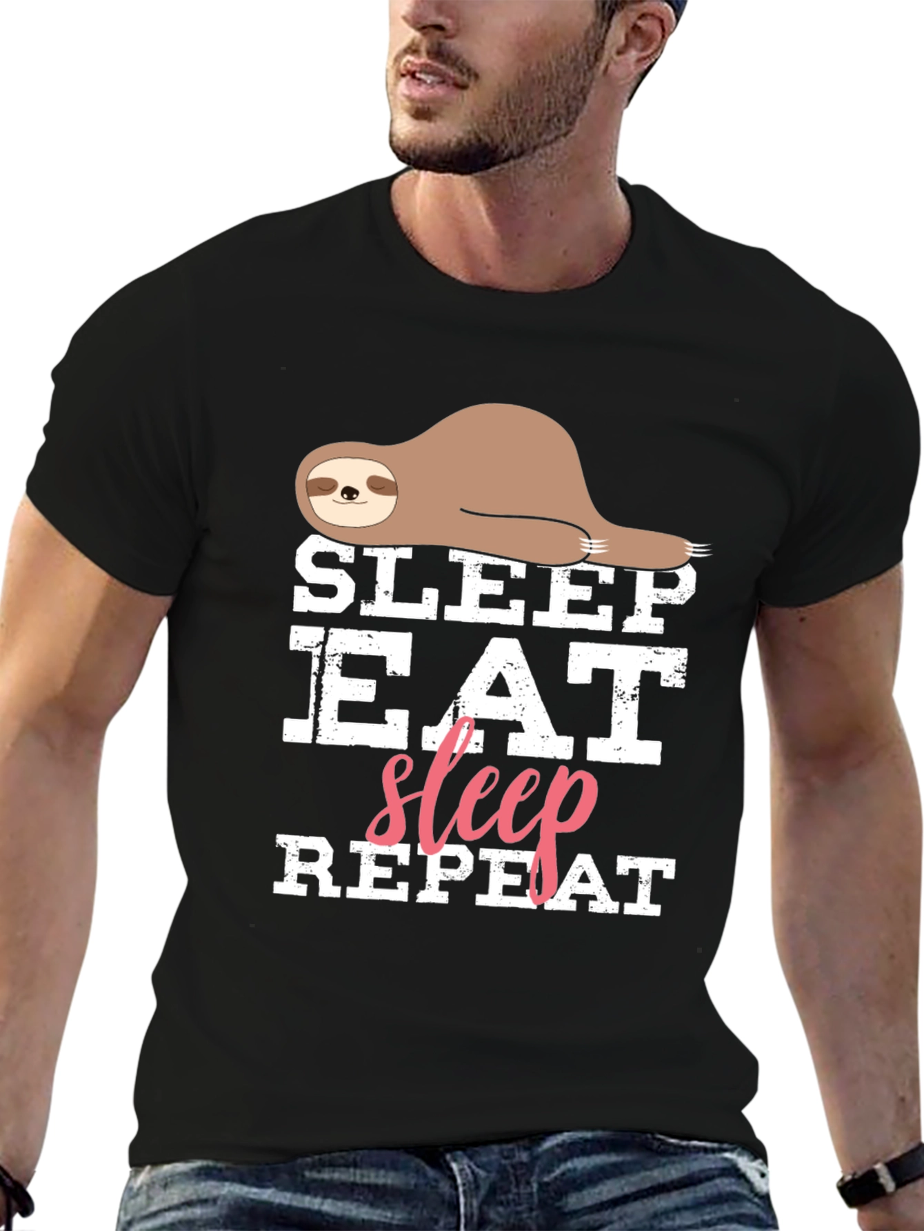 Sleep Eat Sleep Repeat Sloth T-Shirt
