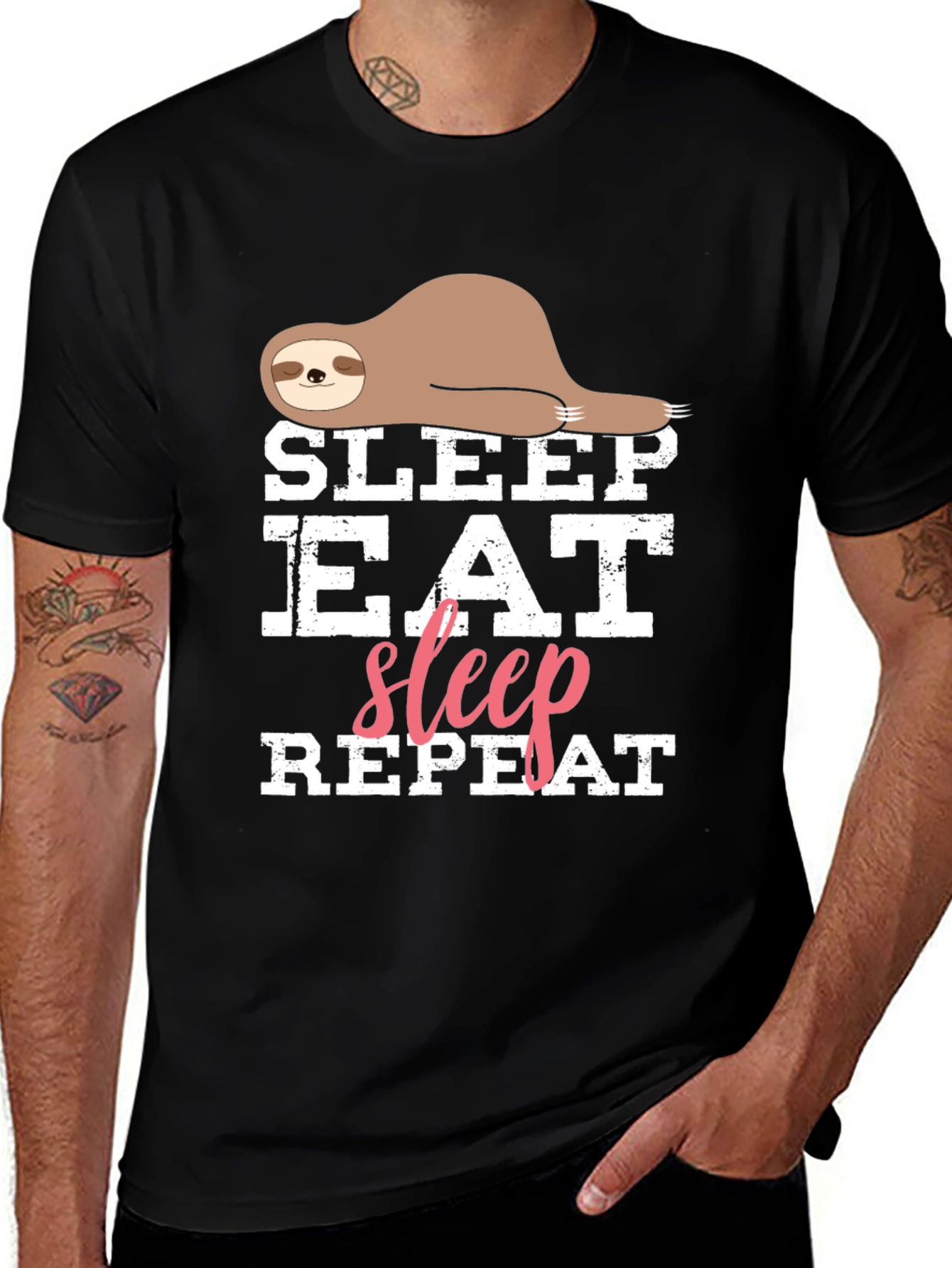 Sleep Eat Sleep Repeat Sloth T-Shirt
