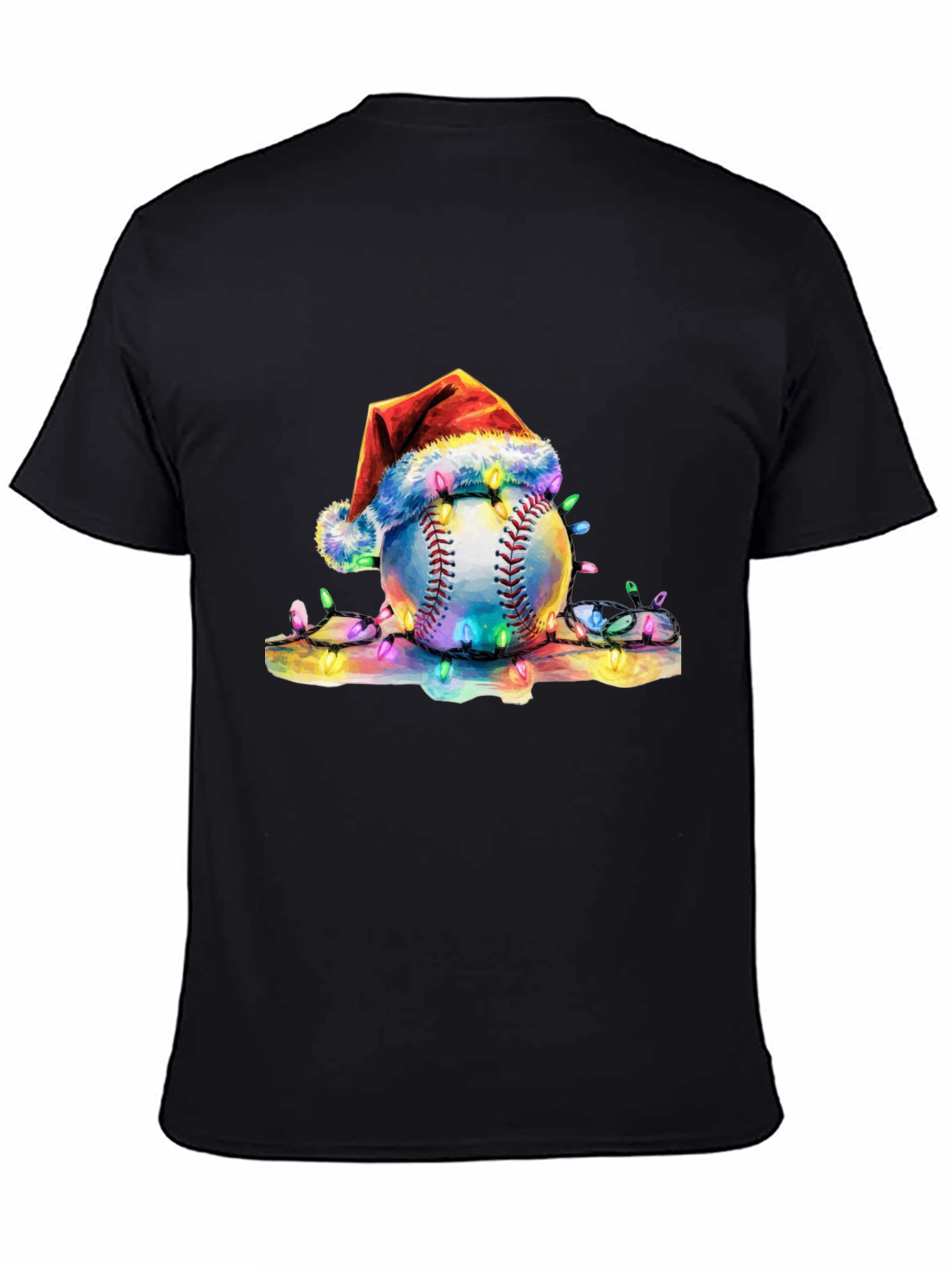 Festive Baseball Santa Hat T-Shirt