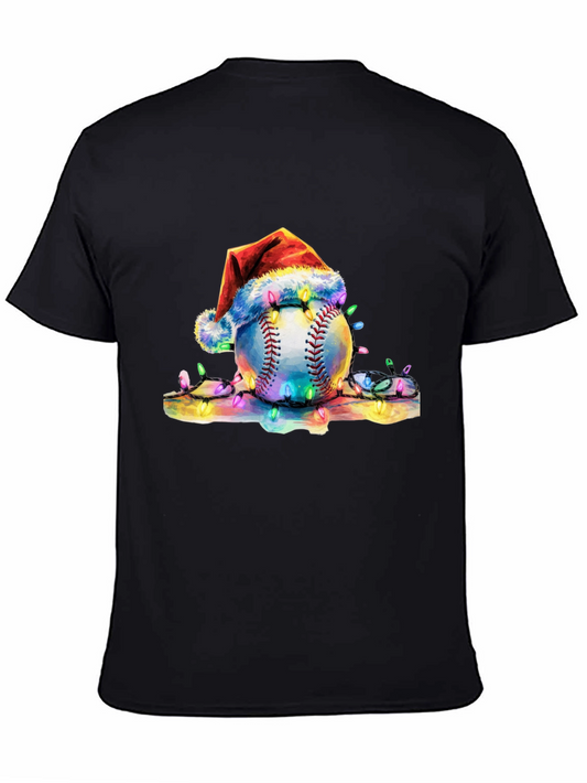 Festive Baseball Santa Hat T-Shirt