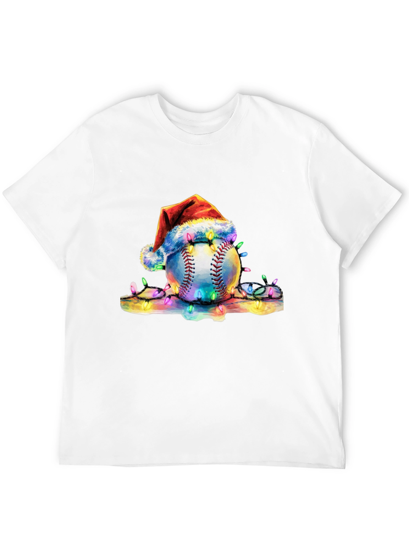 Festive Baseball Santa Hat T-Shirt