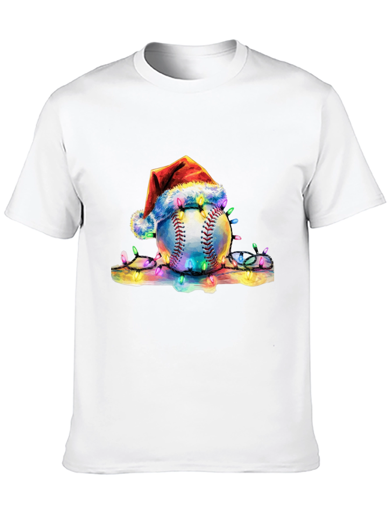 Festive Baseball Santa Hat T-Shirt
