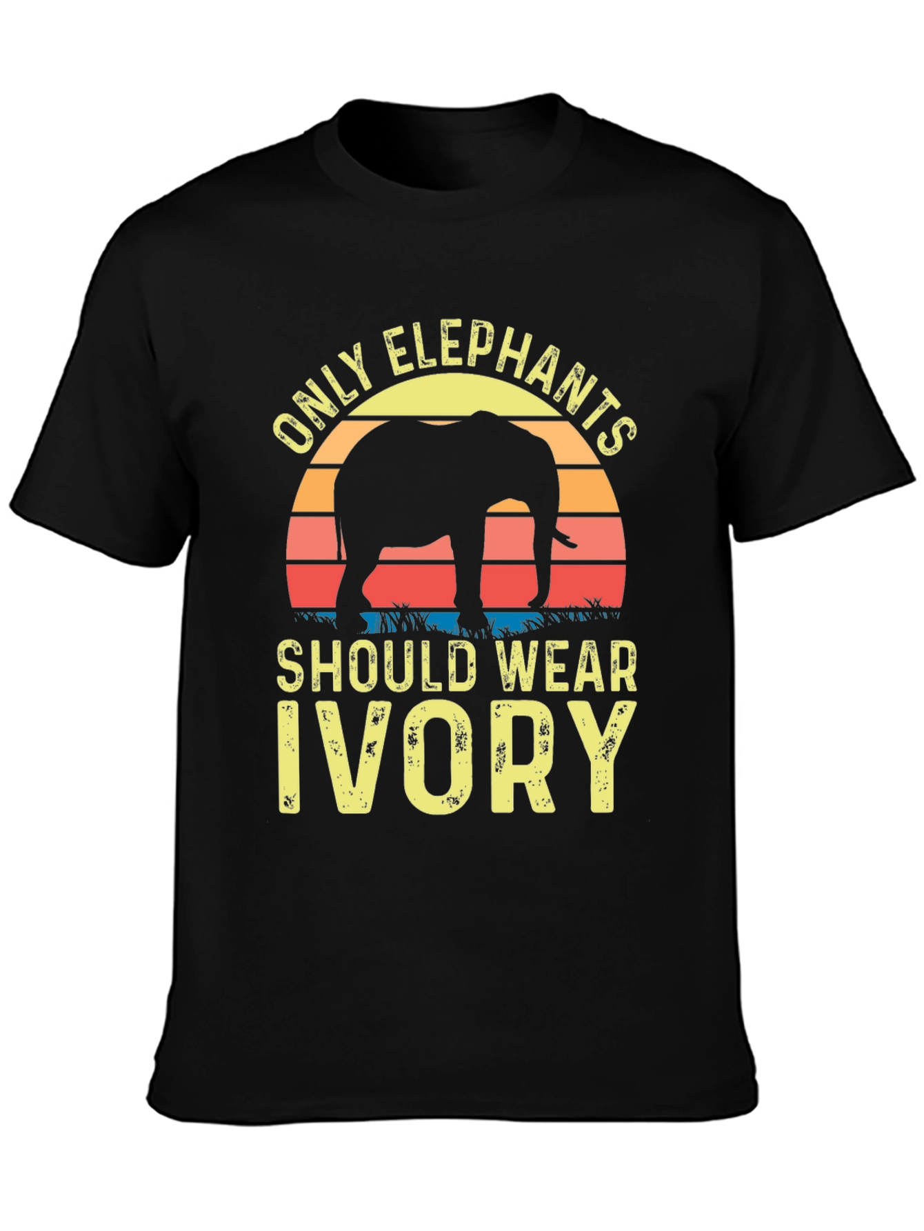 Elephant Ivory Awareness T-Shirt - Black