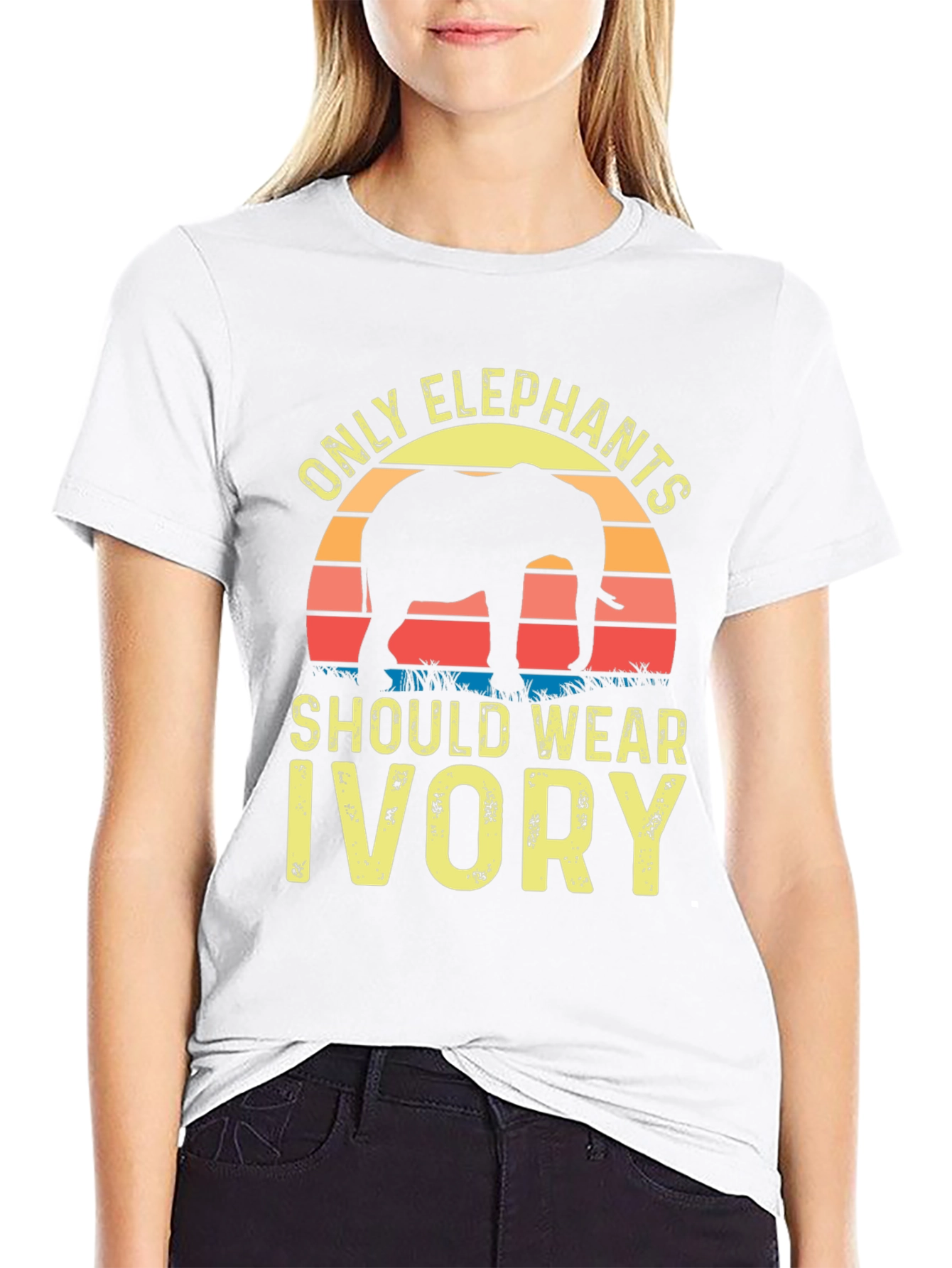 Elephant Ivory Awareness T-Shirt - Black