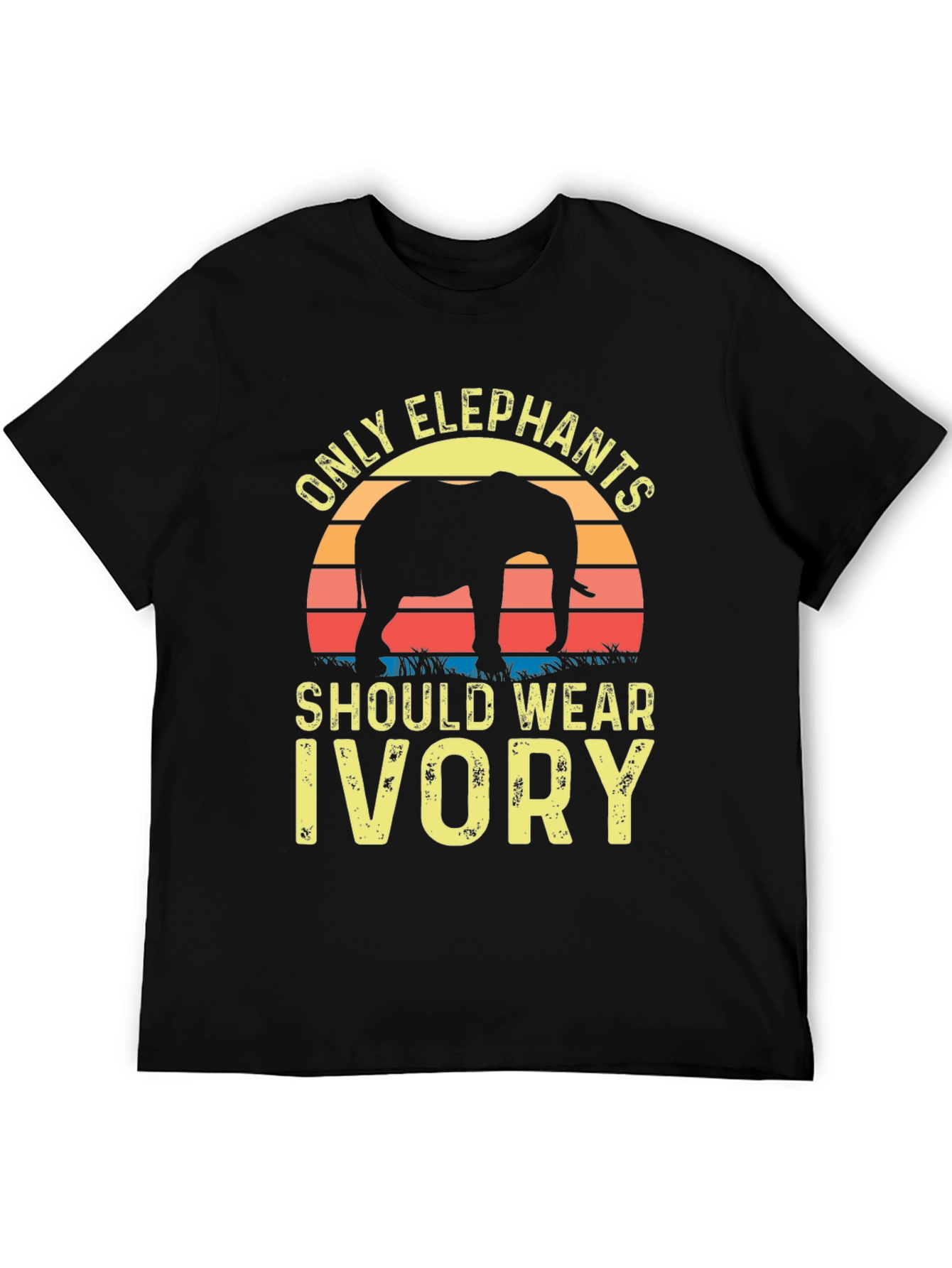 Elephant Ivory Awareness T-Shirt - Black