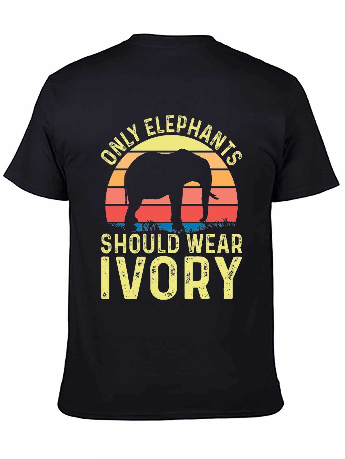 Elephant Ivory Awareness T-Shirt - Black