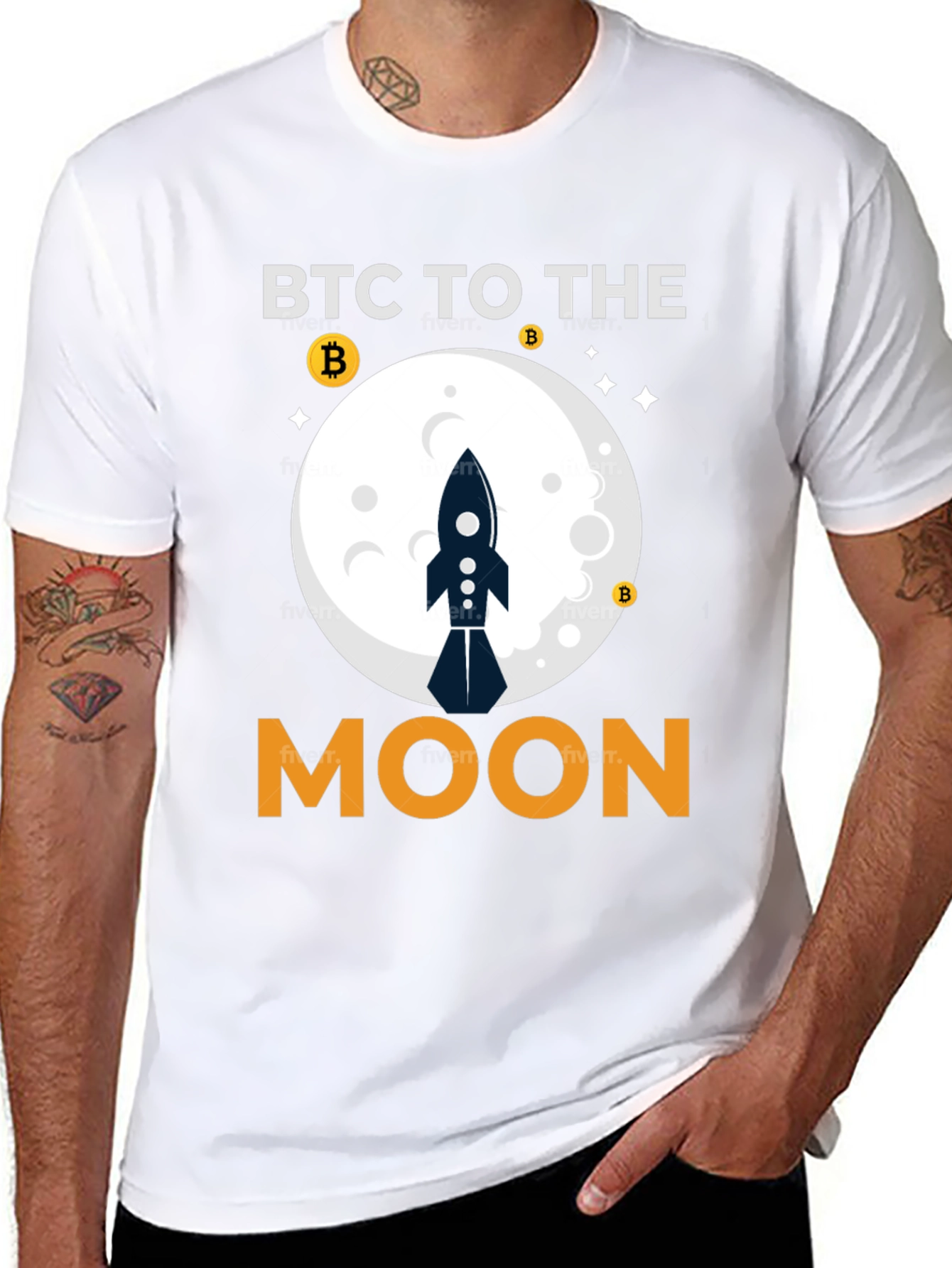 BTC To The Moon Crypto T-Shirt