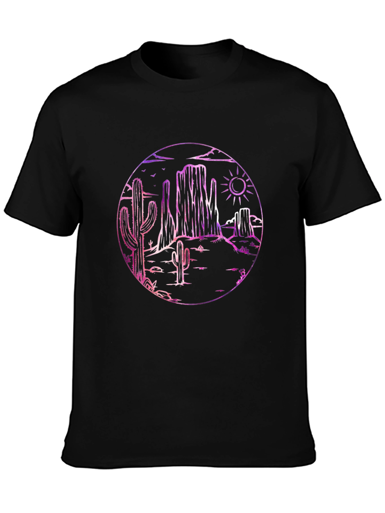 Desert Scene Black T-Shirt
