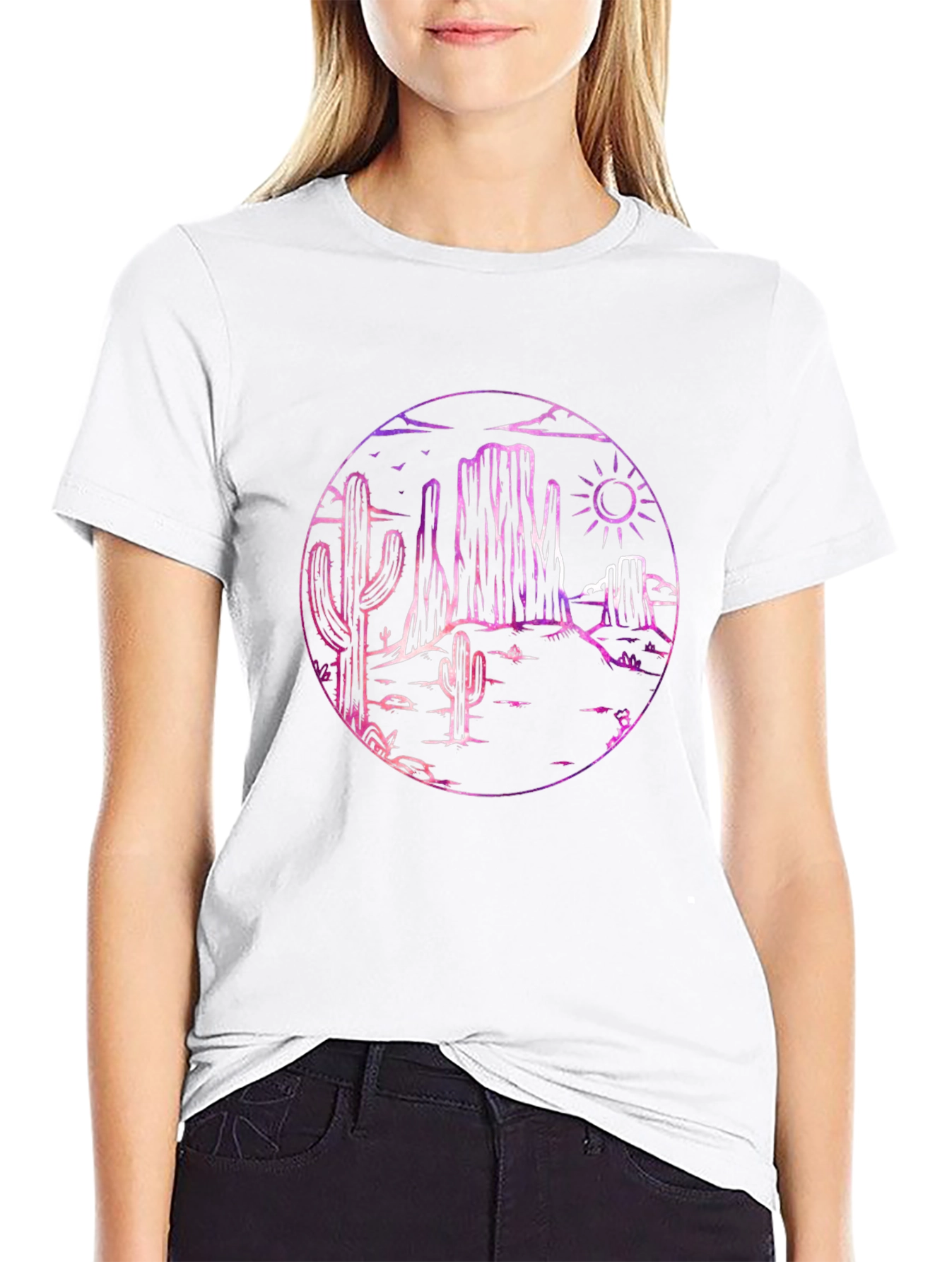 Desert Scene Black T-Shirt