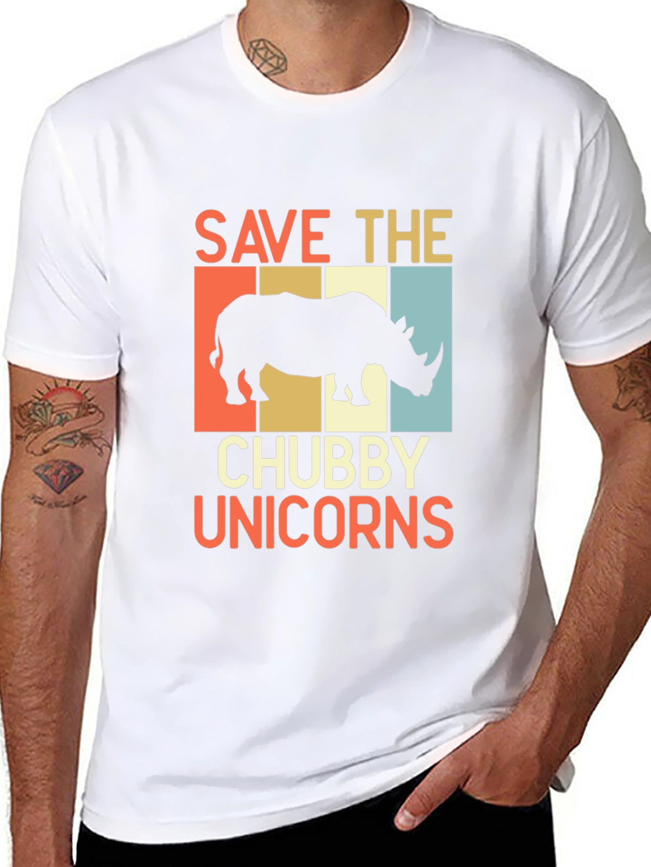 Save the Chubby Unicorns Graphic Tee