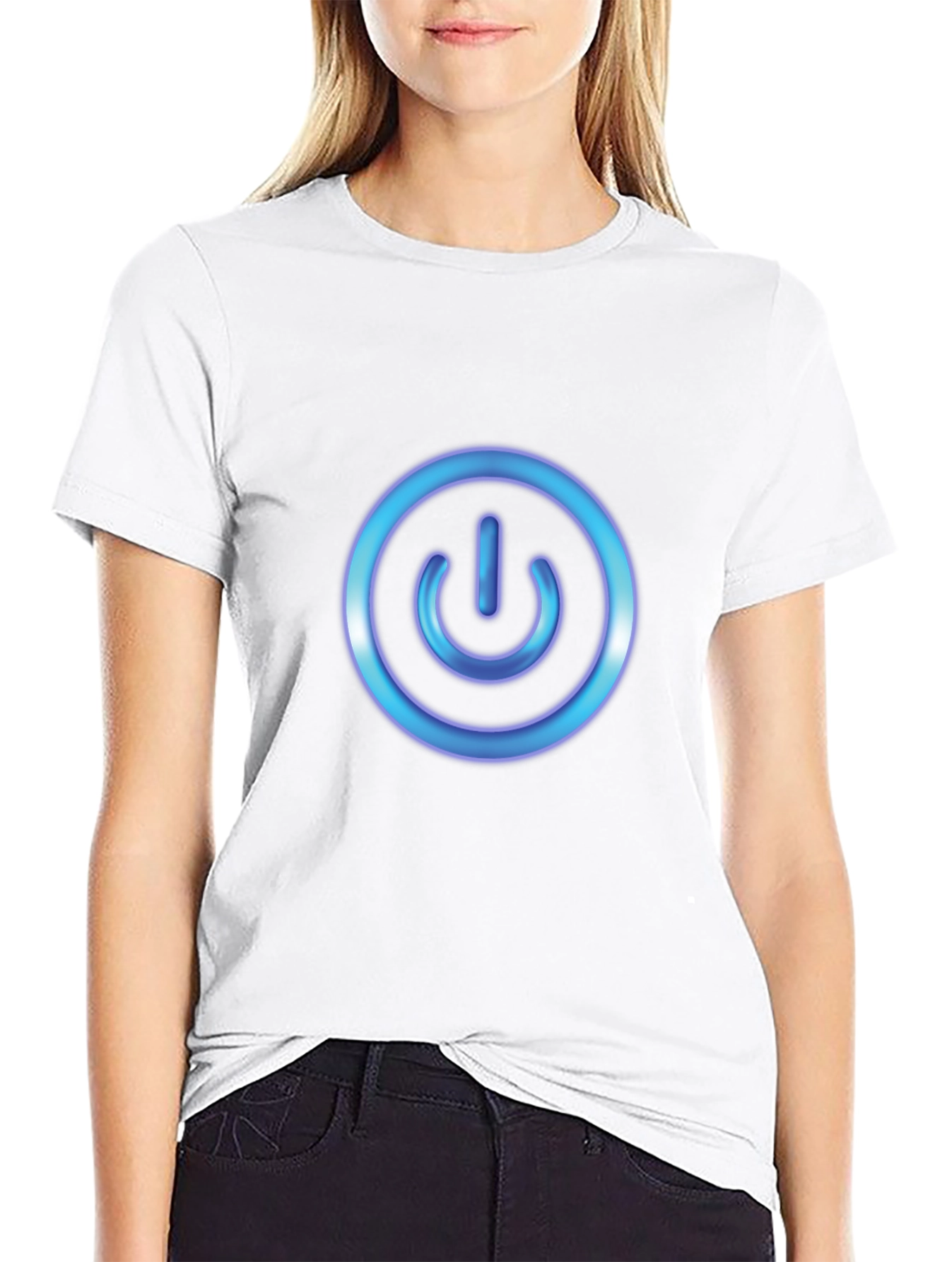 Power Button Black T-Shirt